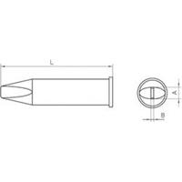 Weller Lötspitze Typ XHT Meißelform, XHT D/5,0 x 1,2 mm, gerade