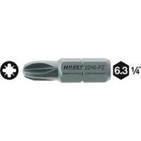 HAZET Bit 2216-PZ2 - Sechskant massiv 6,3 (1/4 Zoll) - Pozidriv Profil PZ - PZ2 mm