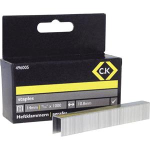 c.ktools C.K Tools Klammern für Tacker, viereckig, 10,5 x 14 mm