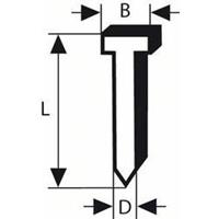 Nagel met verzonken kop SK50 16G, 1,2 mm, 16 mm, verzinkt 5000 stuks Bosch 2608200511