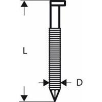 D-kopstripnagel SN34DK 90RG, 3,1 mm, 90 mm, verzinkt, gegroefd 2500 stuks Bosch 2608200023