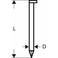D-kopstripnagel SN34DK 50, 2,8 mm, 50 mm, blank, glad 3000 stuks Bosch 2608200000