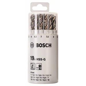 Bosch Metaalborenset HSS-G, DIN 338, 19-delig, 1-10 mm 2607018361