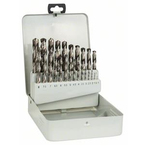 Bosch 2607018727 HSS Metaal-spiraalboorset 25-delig geslepen DIN 338 Cilinderschacht 1 set