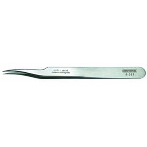 Bernstein SMD-pincet, licht gebogen, superscherp Lengte 120 mm 5-056