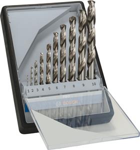 Bosch RobustLine HSS spiraalboorset, 135°, 10 delig