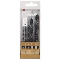 Hout-spiraalboor set 5-delig 4 mm, 5 mm, 6 mm, 8 mm, 10 mm Wolfcraft 8458000 Cilinderschacht 1 set