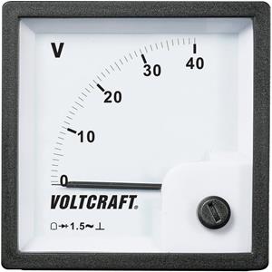 Voltcraft AM-72x72/40 V Analoog inbouwmeetinstrument AM-72x72/40 V 40 V/AC Draaispoel