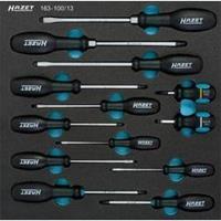HAZET Werkzeugwagen Einlagen bestückt 163-100/13 Pozidriv PZ, Kreuzschlitz PH, Schlitz Profil Schraubendreher-Satz