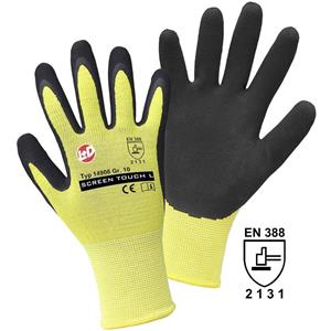 Feinstrickhandschuhe SCREEN TOUCH L gelb / schwarz, VE 12 Paar Größe 11 (XXL)