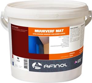OAF Muurverf binnen en buiten 10 ltr Wit Mat