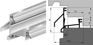 Ellen Tochtprofiel opbouw aluminium anb-11 100cm