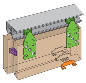 Henderson Double Top compleet schuifdeurbeslag voor kast- en garderobe deuren kastdeur 45kg w12eu
