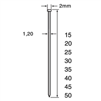 Dutack minibrads SKN12 30 mm [5.000] beitelvormige punt rvs