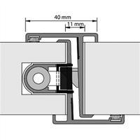 Nemef Deurnaald P-F 19-1 40/2450mm rechts