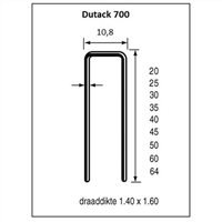 Dutack nieten 700 serie 50 mm [10.000] beitelvormige punt rvs geharst