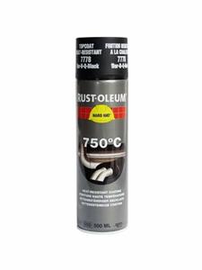 Rust-oleum - hard hat Deckschicht Hitzebeständig - Schwarz 500ml, Hochleistungs-Deckschicht mit hitzebeständigem Schutz - Schwarz