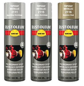 Rust-Oleum hard hat deklaag metallic roestvrijstaal spuitbus 500 ml