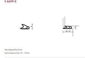 Deurdichtingsprofiel zelfklevend S-6699K