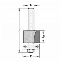 JSO-Trasco HM kantenfrees D01 diameter 12.7 x 25 x 63 x schacht 8mm