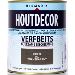 Hermadix Houtdecor 660 transparant grijs 750 ml