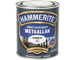 Hammerite Direct over Roest metaallak hamerslag wit 250 ml