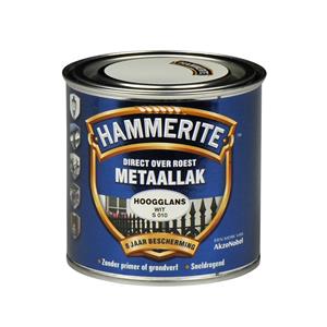 Hammerite Direct over Roest metaallak hoogglans wit 250 ml