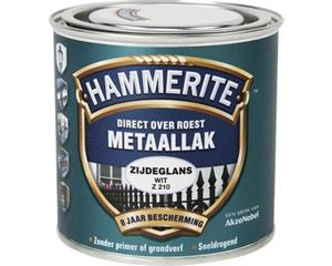 Hammerite Direct over Roest metaallak zijdeglans wit 250 ml