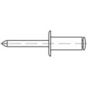 toolcraft Offene Blindniete (Ø x L) 5mm x 40mm Aluminium Stahl 100St.
