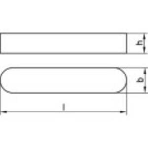 toolcraft Pasveren DIN 6885 Staal 25 stuks