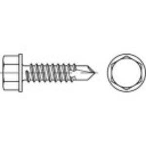 toolcraft 141343 Zelfborende schroeven 4.2 mm 13 mm Buitenzeskant DIN 7504 Staal Galvanisch verzinkt 100 stuk(s)