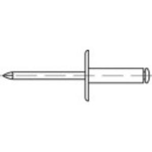 toolcraft Offene Blindniete (Ø x L) 5mm x 8mm Aluminium Stahl 250St.