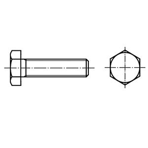 toolcraft Zeskantbouten M12 35 mm Buitenzeskant (inbus) DIN 961 Staal 100 stuks