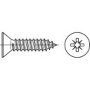 Verzonken plaatschroeven 4.8 mm 32 mm Kruiskop Pozidriv ISO 7050 Staal galvanisch verzinkt 250 stuks toolcraft 147743