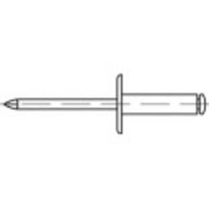 toolcraft Offene Blindniete (Ø x L) 4mm x 10mm Aluminium Stahl 500St.