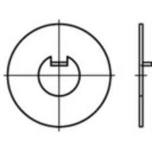 toolcraft Unterlegscheiben mit Innennase Innen-Durchmesser: 62mm DIN 462 Stahl 10St.