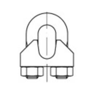 toolcraft 112509 Kabelklem 13 mm M10 Staal galvanisch verzinkt 10 stuks