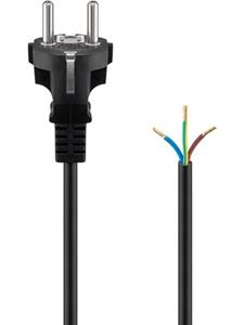 Netzkabel 1,5 m<br>CEE 7/7 Stecker > 3 Kabelenden - Goobay