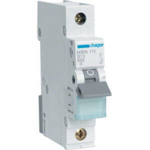 HAGER MBN113 - Miniature circuit breaker 1-p B13A MBN113