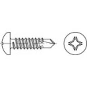 Zelfborende schroeven 6.3 mm 38 mm Kruiskop Philips DIN 7504 Staal galvanisch verzinkt 500 stuks toolcraft 141474