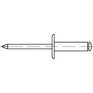 toolcraft Offene Blindniete (Ø x L) 5mm x 30mm Aluminium Stahl 100St.