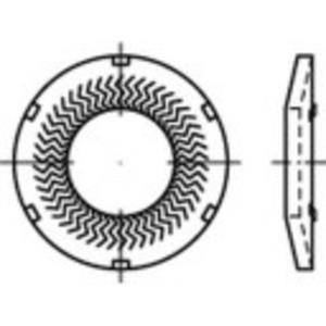 159422 Grendelschijven Binnendiameter: 6 mm Verenstaal verzinkt 250 stuks