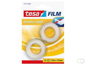 TESA Tesafilm Dubbelzijdige tape Transparant (l x b) 7.5 m x 12 mm Inhoud: 2 rollen