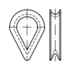 Staaldraadkous 9 mm Staal galvanisch verzinkt toolcraft 138936 DIN 6899 50 stuks