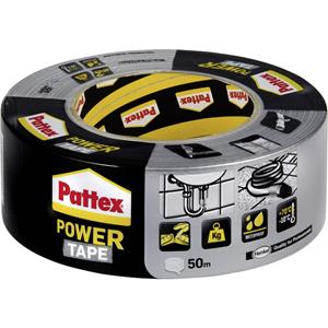 pattex Gewebeklebeband Power Tape Silber (L x B) 50m x 50mm 50m