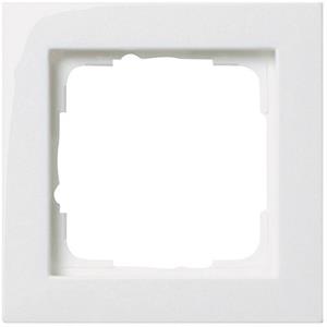 GIRA 021129 - Cover frame 1-fold unbreakable, pure white glossy, 021129