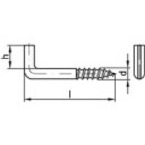 toolcraft Schlitzschraubhaken 80mm Stahl galvanisch verzinkt 100St.