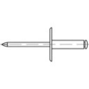 toolcraft Offene Blindniete (Ø x L) 4.8mm x 10mm Aluminium Stahl 250St.