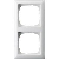GIRA 021203 - Cover frame 2-fold pure white glossy shatterproof, 021203