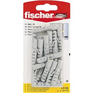 Fischer 52118 fischer pluggen S Nylon 8 mm 20 stuks